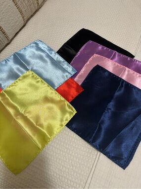 Silk Pocket Square Set - Multi-Color Satin Finish